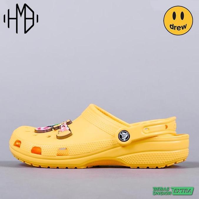New  Crocs Classic Clog Justin Bieber With Drew House Sandal Yellow