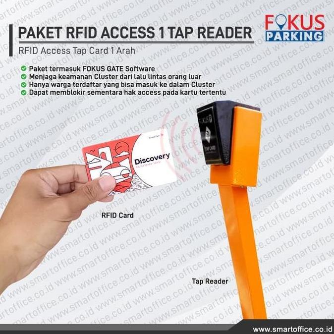 WESLEY Paket Cardteck RFID Access Barrier Gate 1 Reader Tap Card + Software