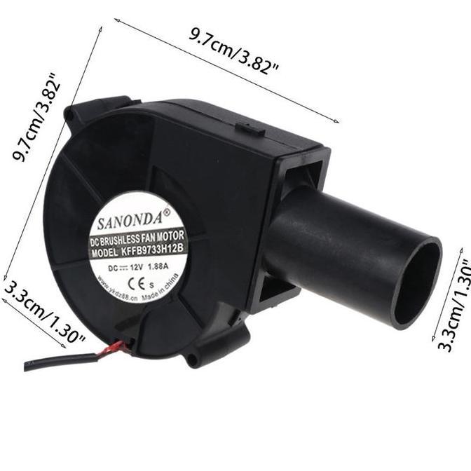 CLUCK 1 Set Blower BBQ Kipas Blower Ac Turbocharger Portabel Kecil Kipas Angin BBQ Cooler Fan Machin