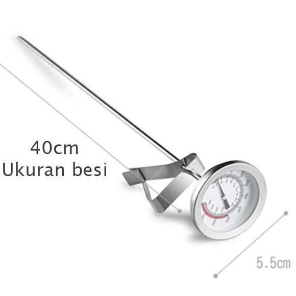 RUDBECKIA Bimetal Frying Thermometer 40 cm Ukur Suhu Minyak Air Analog 40cm