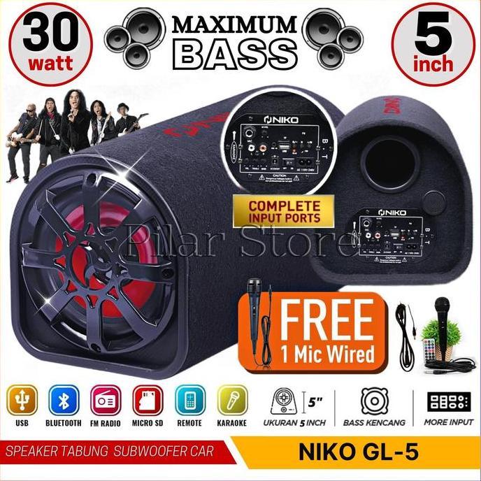 DS119 >> GRATIS MIC -Speaker Tabung-GL5 Bluetooth Radio / Salon Aktif / Salon Bluetooth / Speker Akt
