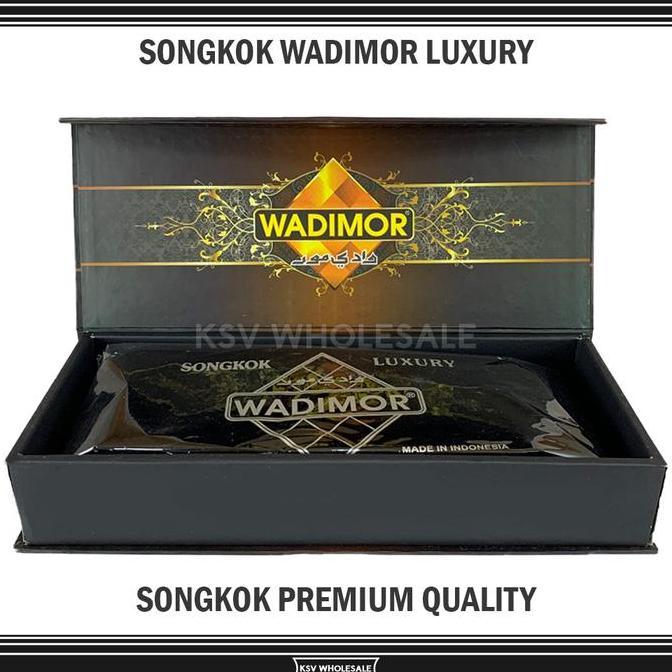 GROSIR (10 Pcs) Songkok Premium WADIMOR LUXURY Tinggi 9 ORIGINAL Peci Solat Hitam Mewah Pria Dewasa 