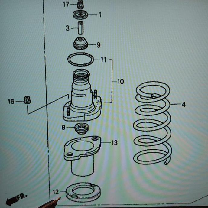 Karet Tatakan Per Shock Belakang CRV GEN 2