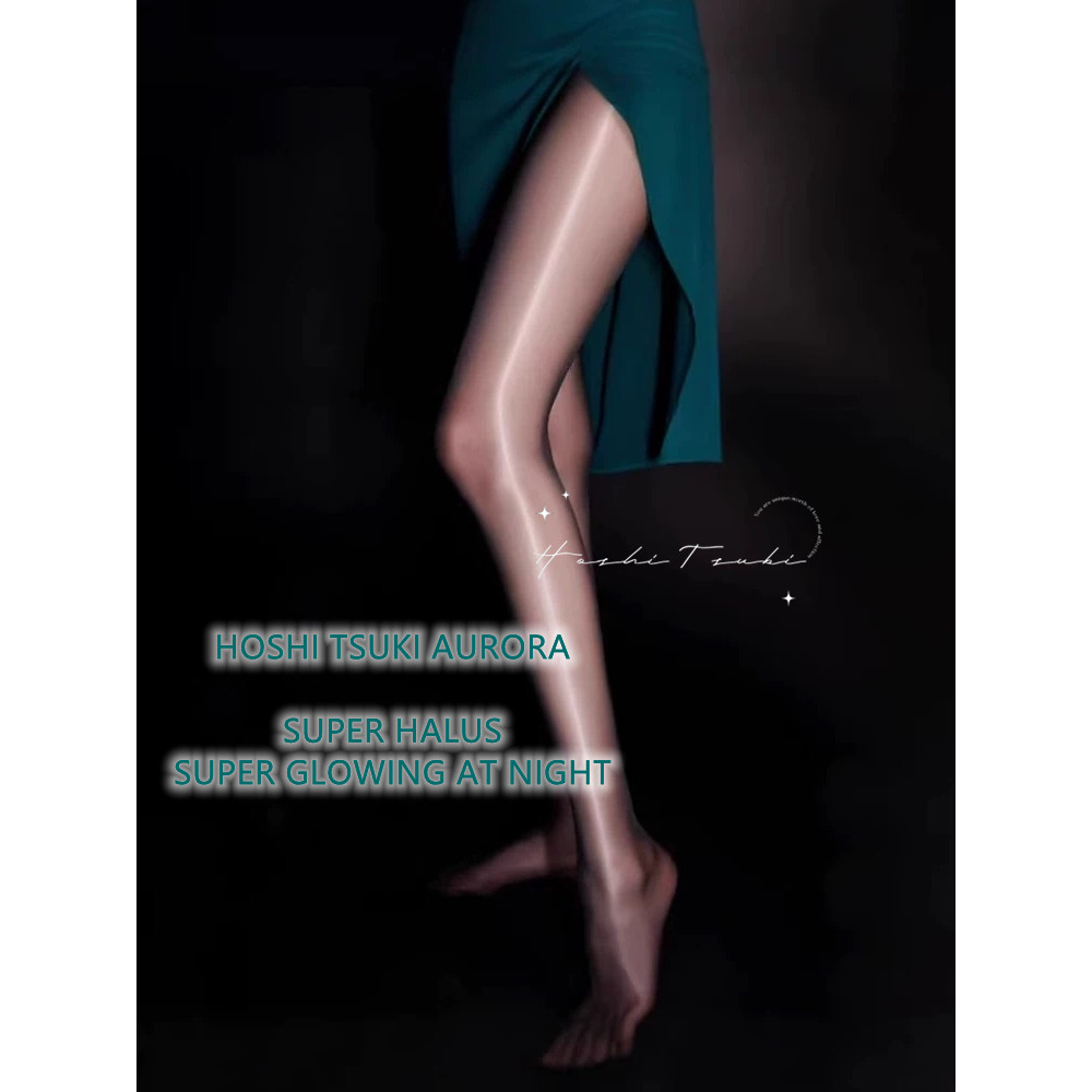 AURORA❤️OILY Glowing❤️Desain terbaru⭐Hoshi Tsuki stoking pantyhose aurora kulit jumbo-stocking oily 