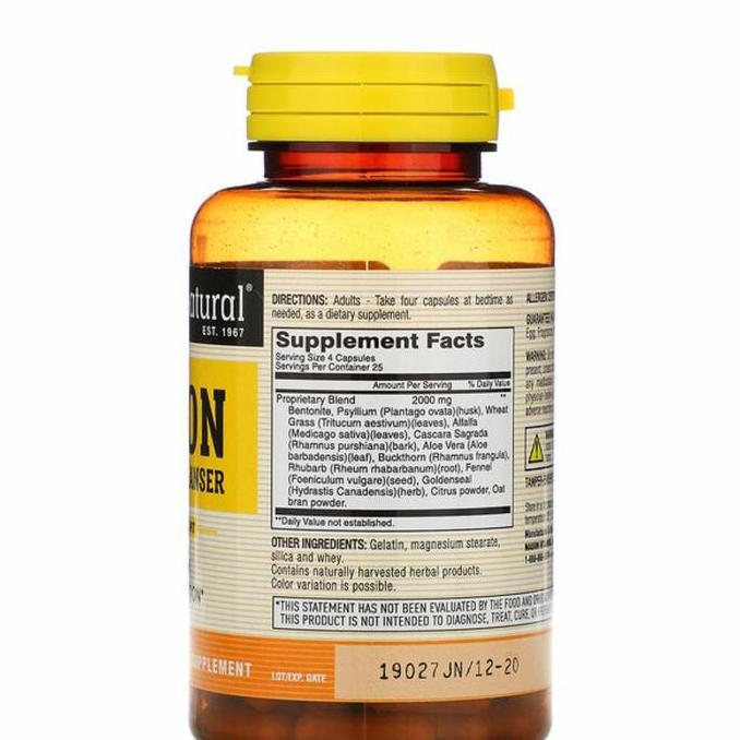 Mason Natural Colon Herbal Cleanser 100 Capsules Usus Besar Detox Original