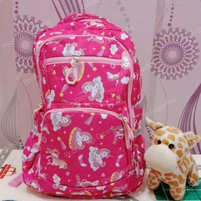 Tas Ransel Sekolah SD SMP SMA Tahan Air Anak Perempuan Waterproof 18