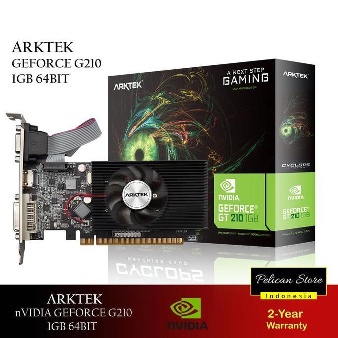 BEBAS ONGKIR - ARKTEK NVIDIA GEFORCE G210 1GB DDR3 64-bit GRAPHICS CARD VGA