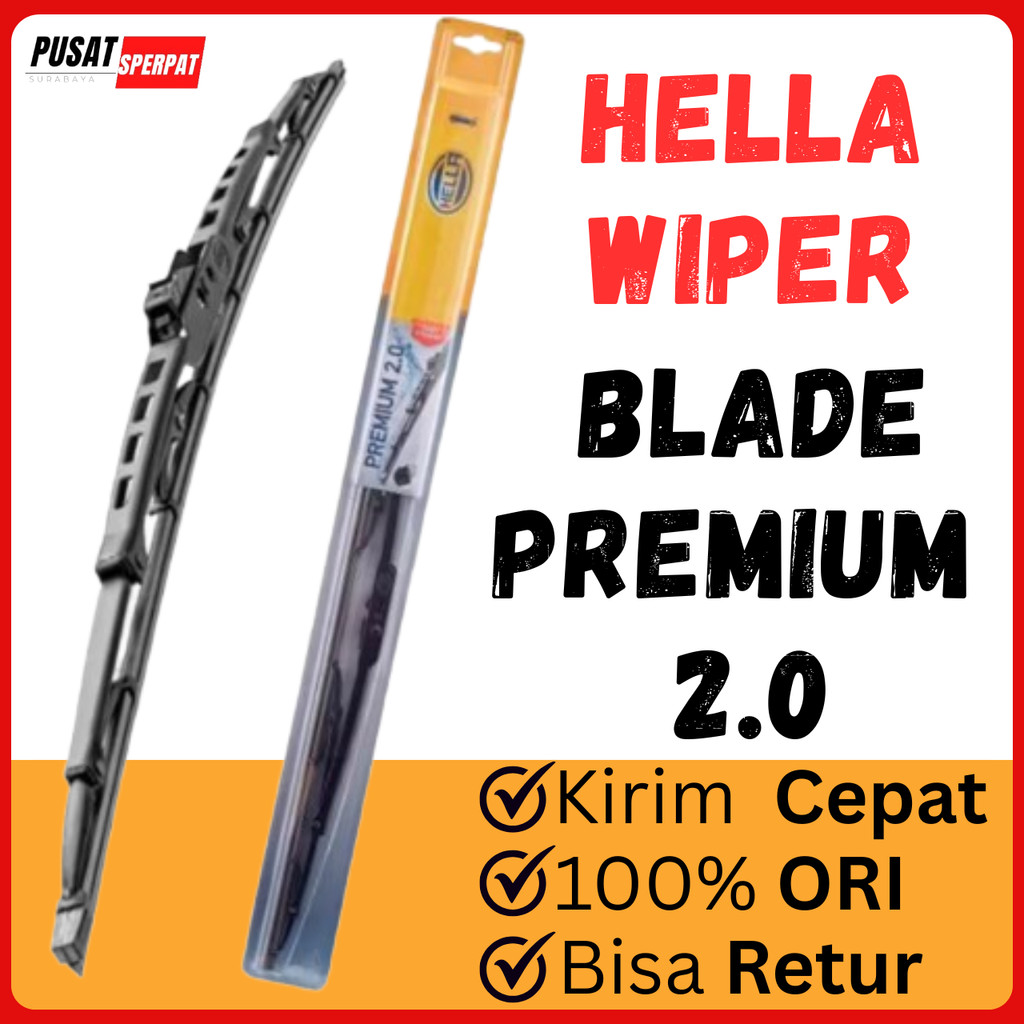 HELLA - WIPER HELLA BLADE ORIGINAL KARET WIPER MOBIL HALUS KUAT TAHAN LAMA ANTI GORES