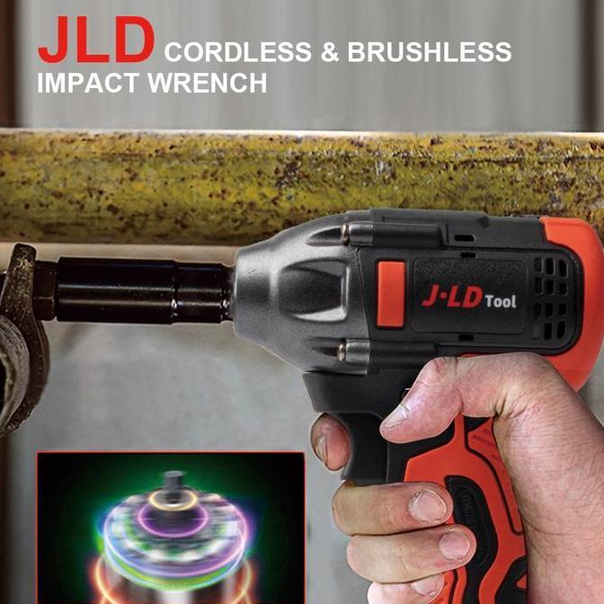 JLD Impact Wrench 1M Brushless Cordless Impact Driver Wrench Drill 1/2 47pcs fullset original Torsi 