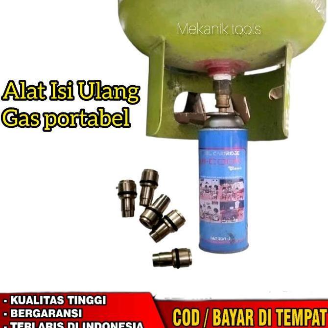 DAIKAKU Alat isi ulang gas kaleng portable refil gas kaleng portable simpel nepel isi ulang gas