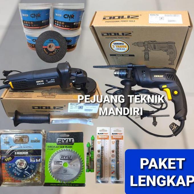 EXAMINER PAKET GERINDA TANGAN DOLIZ BA730 + BOR TANGAN DOLIZ BA670