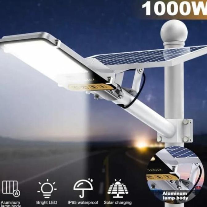 Lampu Jalan 1000 Watt Tenaga Matahari Solar Sensor Lampu Jalan