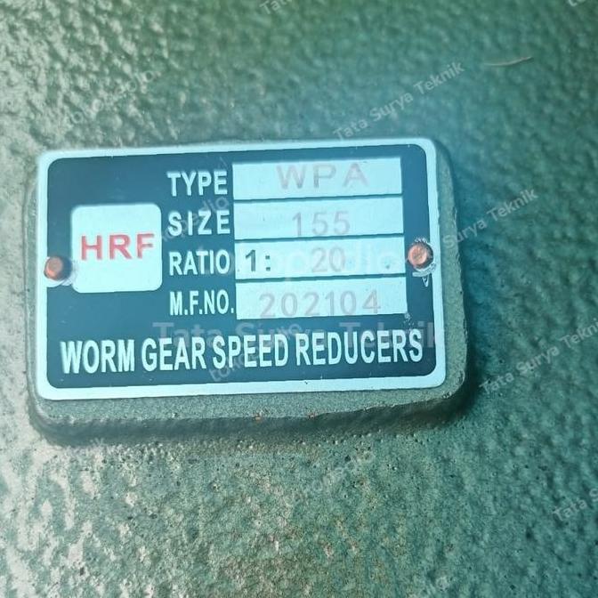 Tersedia Gearbox Reducer Wpa Tipe 155 Hrf