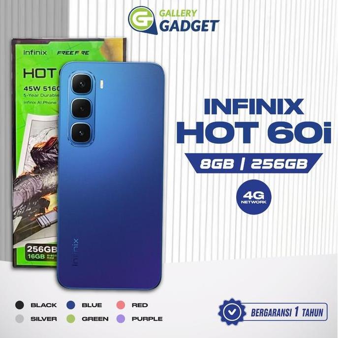 Infinix Hot 60I 8/256 Gb 8Gb 256Gb Nfc Garansi Resmi Hp Android Gaming