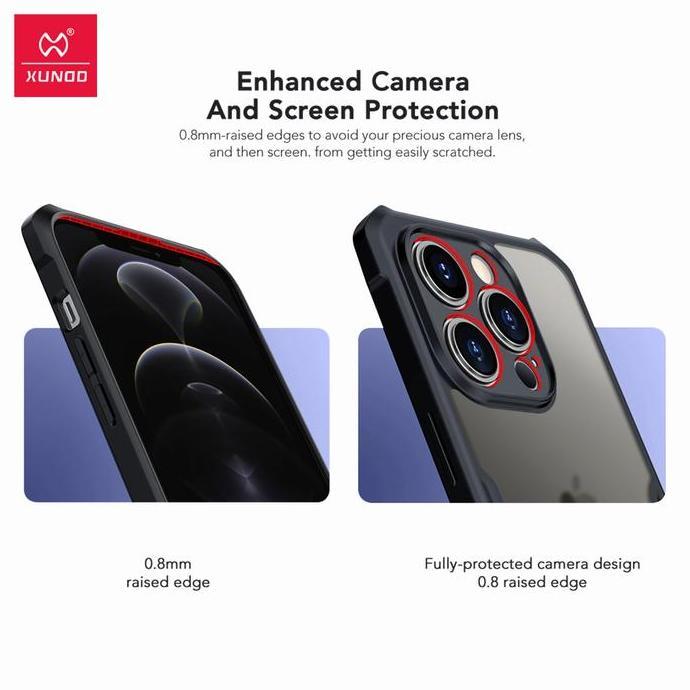 XUNDD Untuk Iphone 12 Pro Max Case Shockproof Slim Tembus Matte Casing