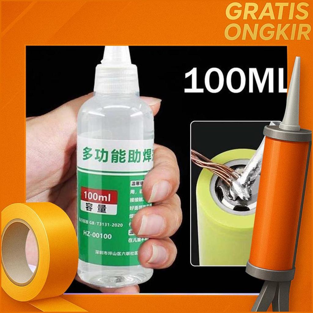 100Ml Liquid Solder Flux - Formula Ringan - Untuk Bearing & Komponen Elektronik - Kemasan Botol