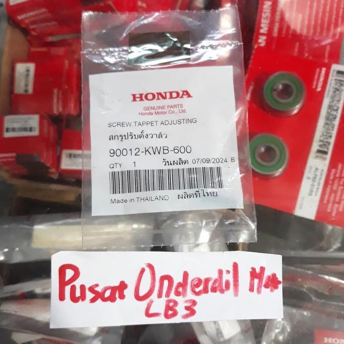 TERLARIS 90012-KWB-600 BAUT SETELAN PELATUK , SCREW TAPPET ADJUSTING , HONDA ORI ASLI AHM BEST
