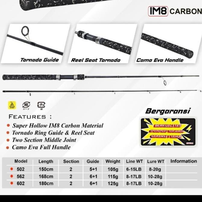 joran tornado ikan nila 602 180 cm bergaransi 1 tahun