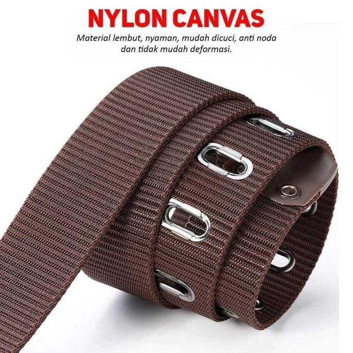 Sabuk Cowok Keren Tactical Nylon Canvas Ikat Pinggang Pria Quickly Unlock - Gesper Pinggang Pria Bes