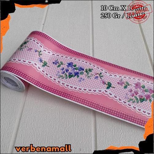 COD List Border Stiker 10 Meter Wall Border List Border Motif Bunga List Wallpaper Dinding Border Li