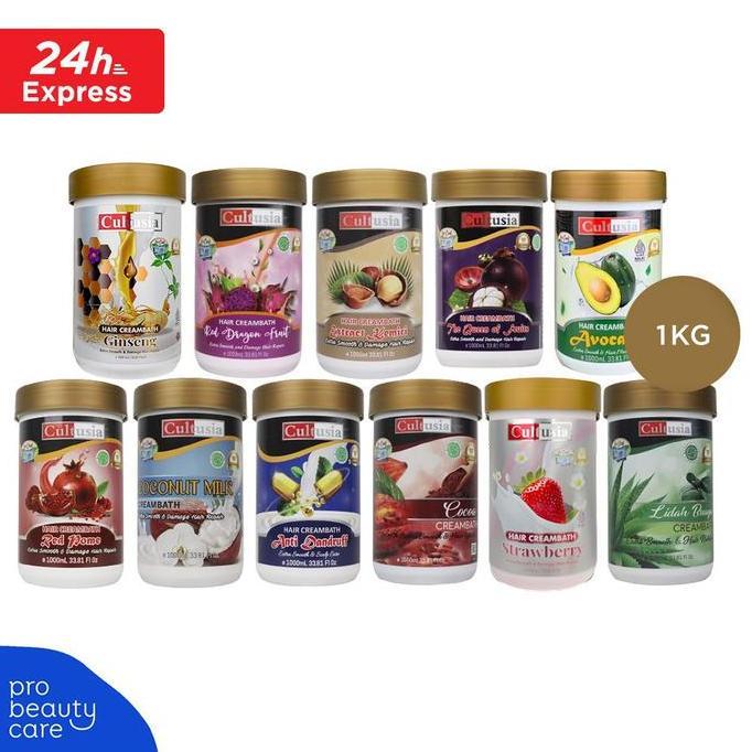 Kyusellershops - Cultusia Creambath 1Kg - Krim Masker Rambut Profesional
