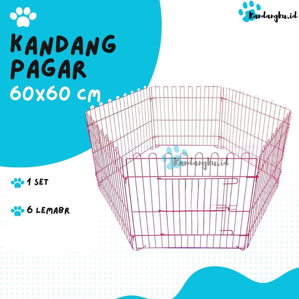 KANDANG PAGAR KUCING ANJING KELINCI BESI LIPAT TEBAL UKURAN 60 X 60 cm - Kandangku.id