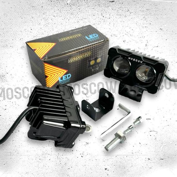 CR - Lampu Tembak Sorot LED Laser 2 Mata ORIGIAL MOSCOW FOGLAMP SQL 2 Mata SEPEDA MOTOR VIXION CB RX