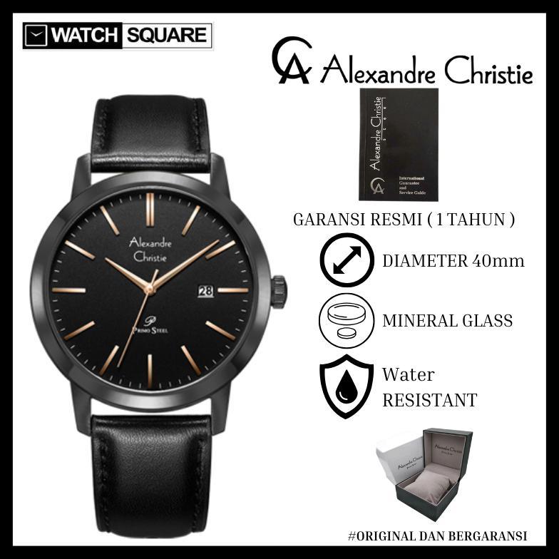 Jam tangan pria Alexandre Christie AC-1007 Leather Primo