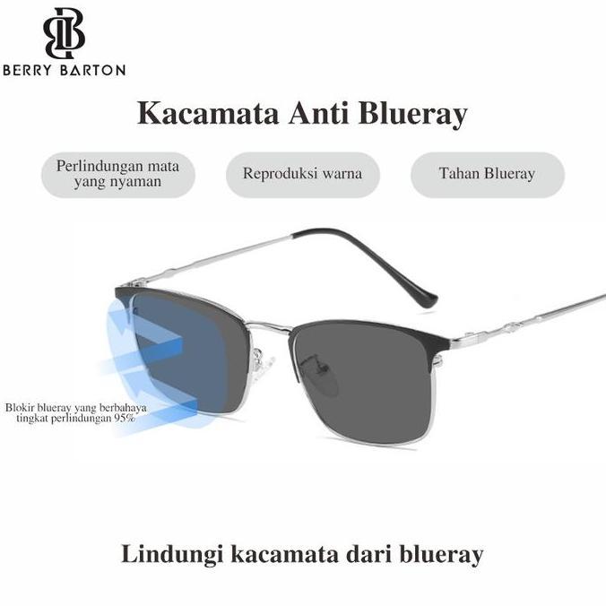 Berrybarton Kacamata Komputer Anti Radiasi Blueray Photocromic 101902