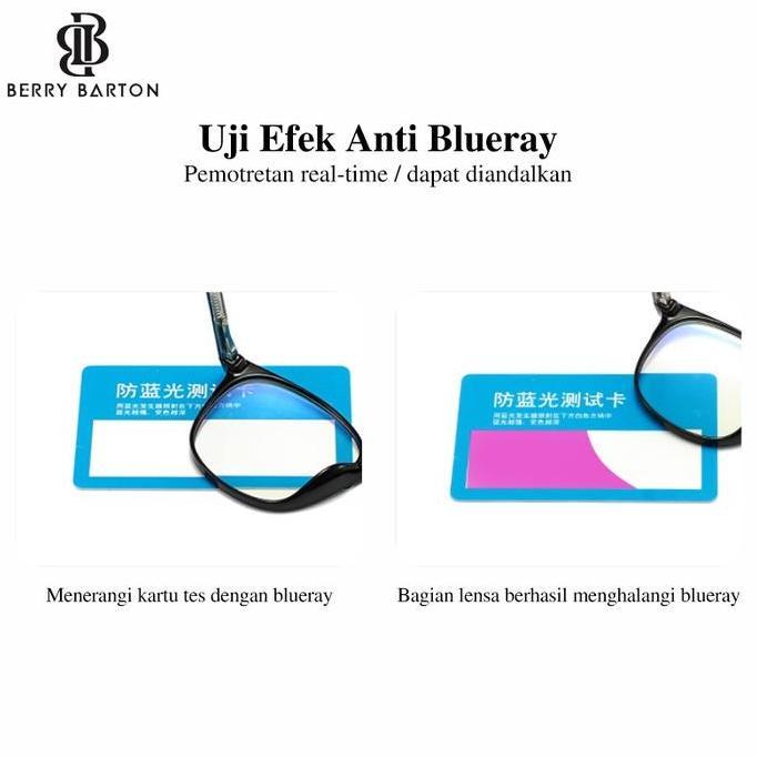 Berrybarton - Kacamata Segi Enam Titanium Anti Radiasi Blueray Photocromic Pria Wanita 0608