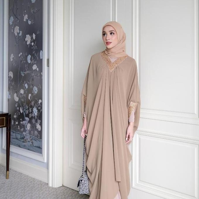 Gonegani Official - Kaftan Wanita Polos Ameera Kaftan Muslim Gamis