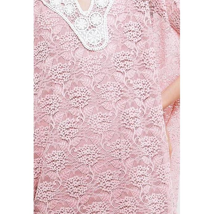 Chic Simple Lace On Lace Kaftan