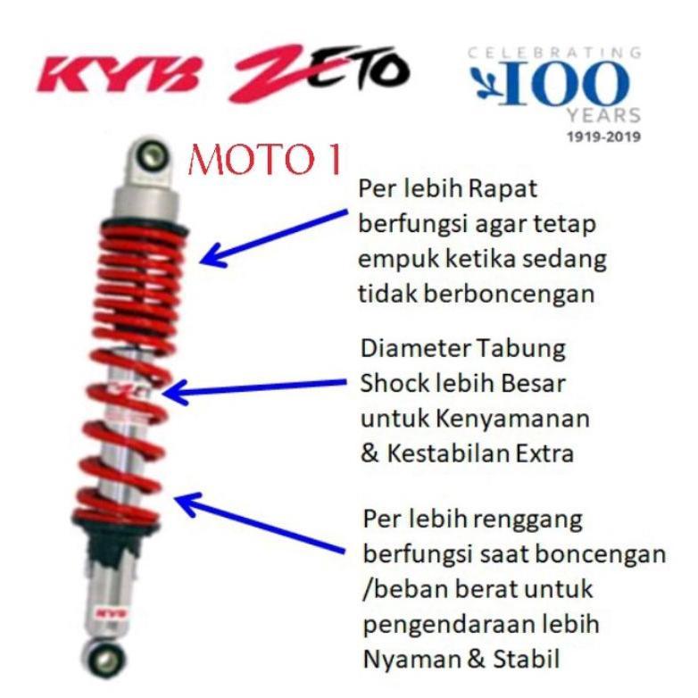 Shock Breaker KYB-ZETO - ZT5050 S Series 350 EMPUK (supra x, supra x125)