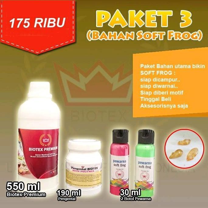Paket 3 Medium Biotex Premium Bahan Bikin Soft Frog