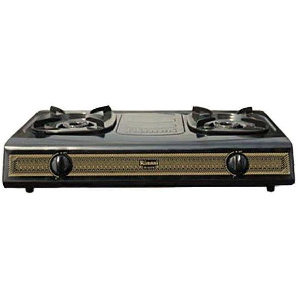 Kompor Gas LPG 2 Tungku Teflon Rinnai RI-522 S RI-522S RI 522 S RI522S