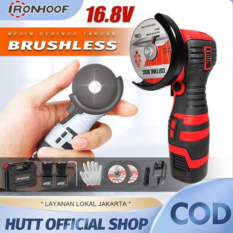 Brushless Angle Grinder Mesin Gerinda Tangan Gerinda Cordless Elektrik Gerinda Baterai Portable Alat