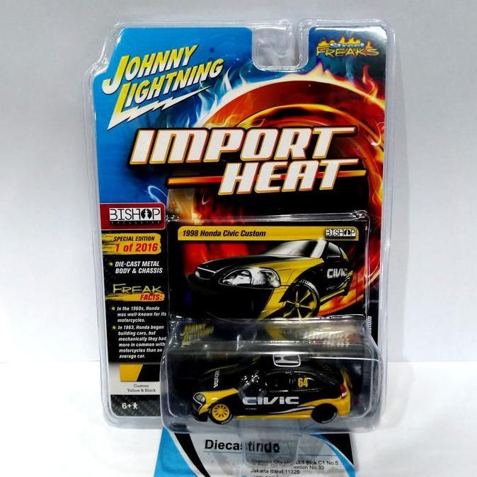 Johnny Lightning 1998 Honda Civic Custom Hitam