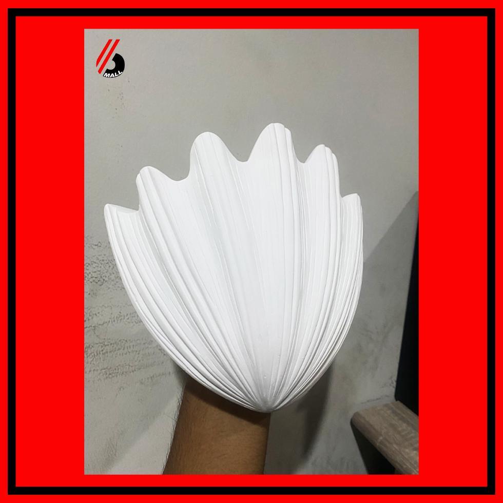 Diskon Lampu Model Kerang Cangkang Hiasan Dekorasi Dinding Cahaya Hangat Termurah Bahan Premium Gyps