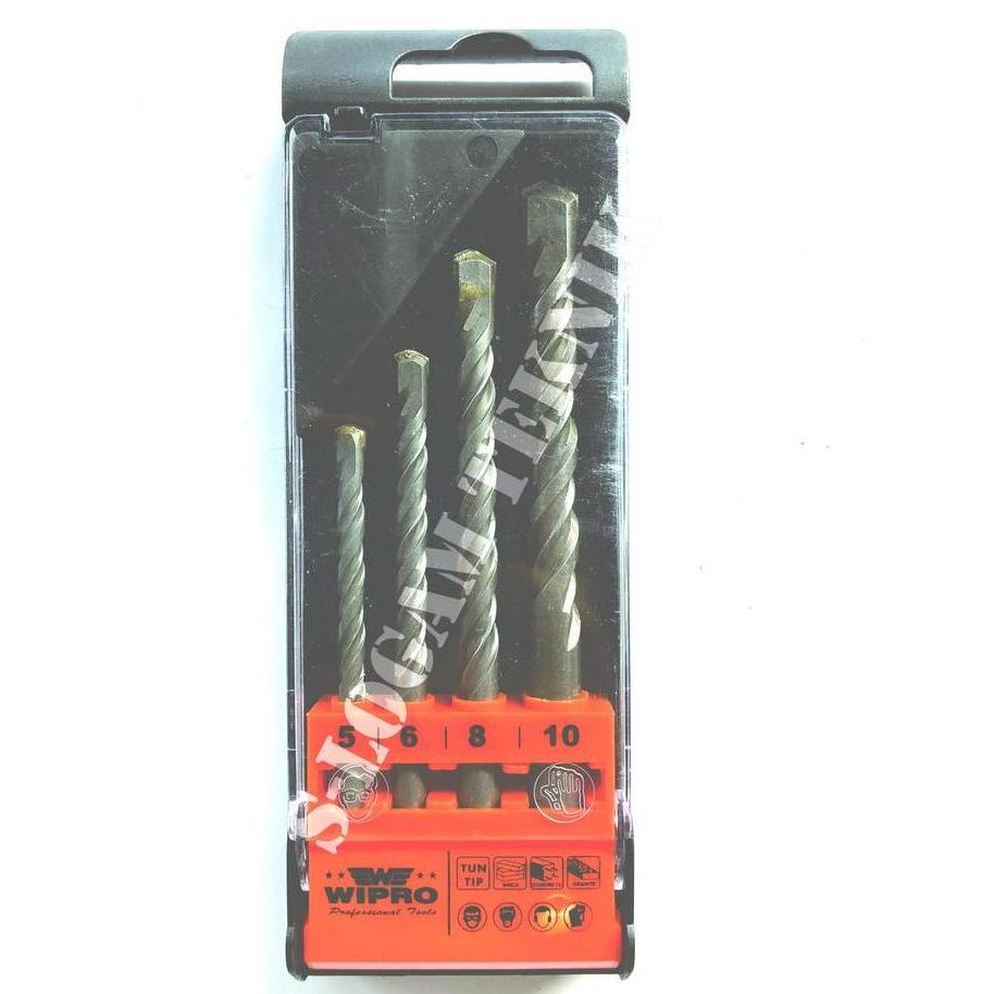 Mata Bor Beton Tembok Set 4 Pcs WIPRO Premium 5 mm 6 mm 8 mm 10 mm