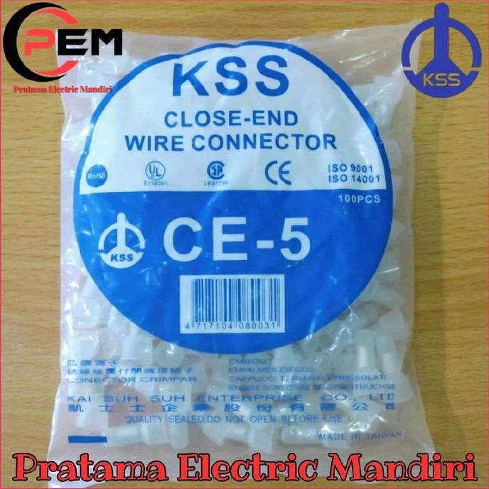 KSS LASDOP TRANSPARANT CLOSE END WIRE CONNECTOR CE-5 CE 5 CE5 5.5MM 5,5MM