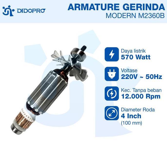 Armature Angker Mesin Gerinda Modern M 2360B M-2360B M2360B