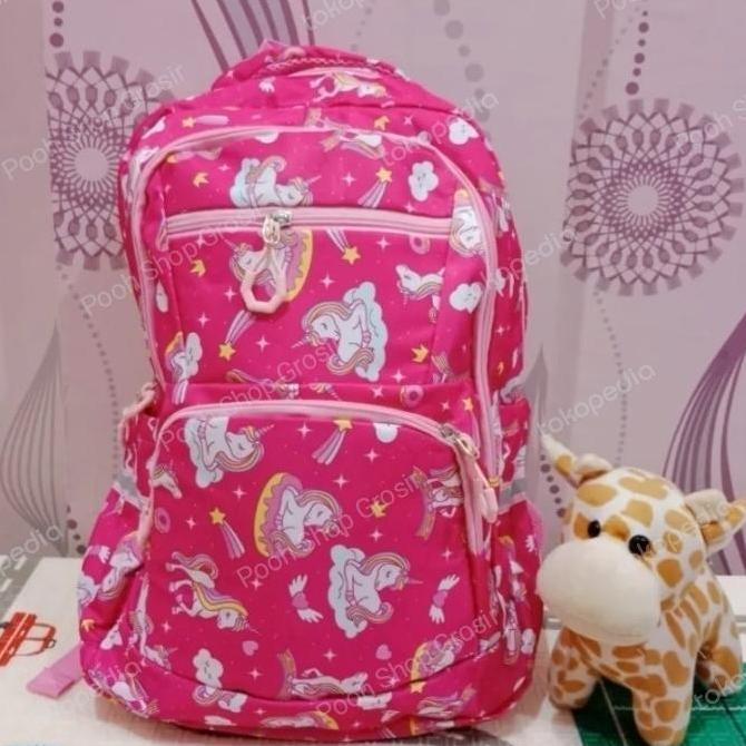 Tas Ransel Sekolah SD SMP SMA Tahan Air Anak Perempuan Waterproof 18