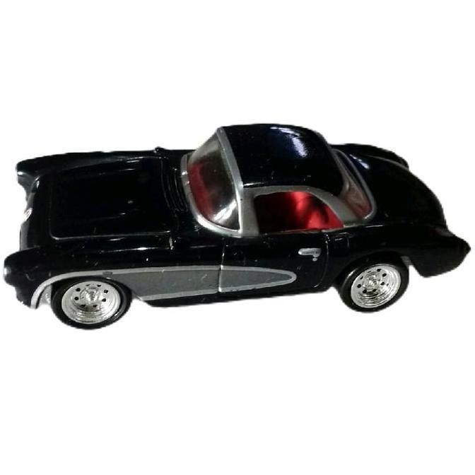 Johnny Lightning 1957 Chevy Corvette Used Under Licensed. Loose. Hitam
