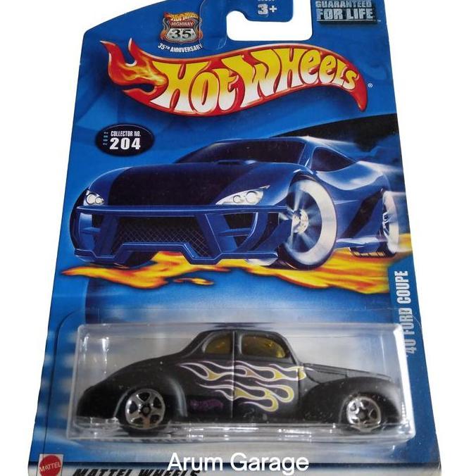 Hot Wheels 40 Ford Coupe. Hot Wheels Highway 35th Anniversary. Warna Hitam Doff.
