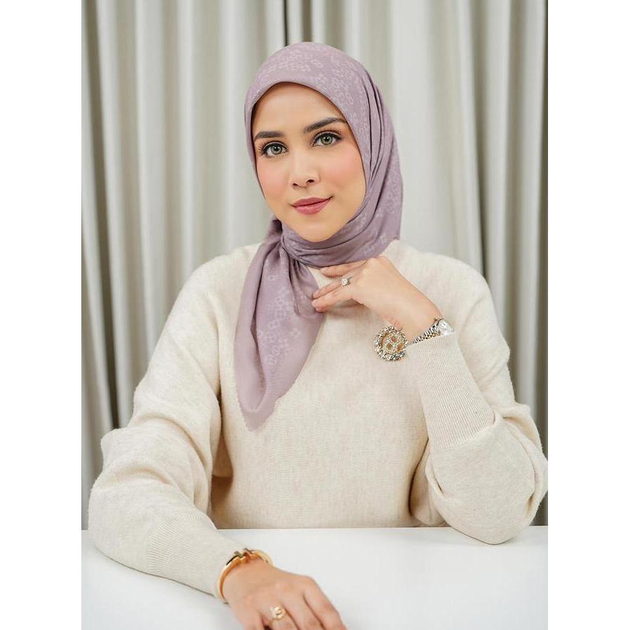 Monogram Scramble Voile Square - Aurora.