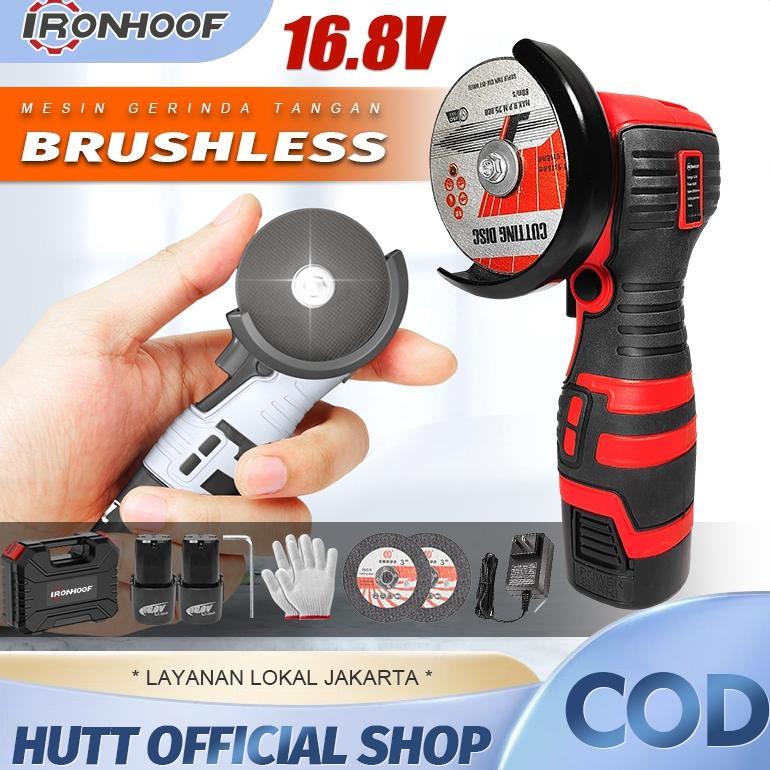 Brushless Angle Grinder Mesin Gerinda Tangan Gerinda Cordless Elektrik Gerinda Baterai Portable Alat