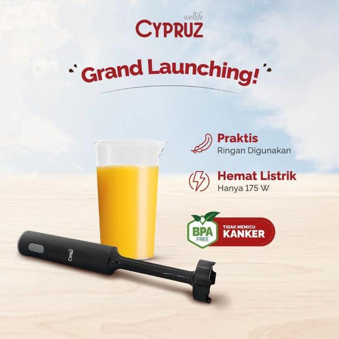 Cypruz Hand Blender Portable Pisau Stainless TKP