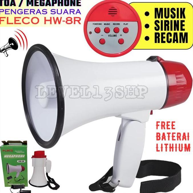 TOA SPEAKER UNTUK JUALAN KELILING Megaphone Toa Charger Fleco HW-8R Multifungs SMR