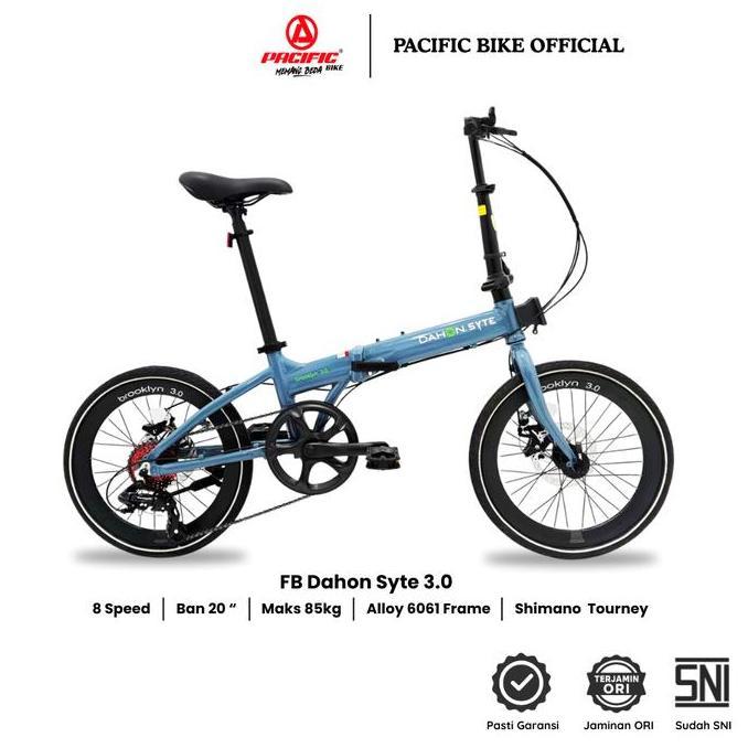 Promo Pacific Sepeda Lipat Dahon Syte Brooklyn 3.0 Speed 8 Ukuran Ban 20 COD