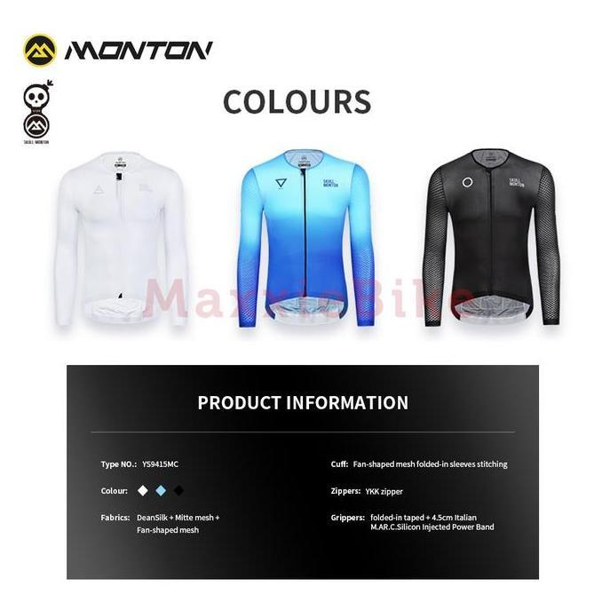 Promo Monton Baju Jersey Sepeda Pria Lengan Panjang Cobrand Men Long Sleeve Cycling Jersey Skull Mon